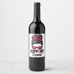 Rótulo De Garrafa De Cerveja Esquadrão de Apoio Coque Desarrumado Rosa Guerreir