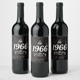 Rótulo De Garrafa De Cerveja Est. 1966 A Vintage Ano