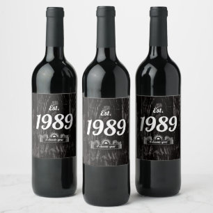 Rótulo De Garrafa De Cerveja Est. em 1989 Ano clássico