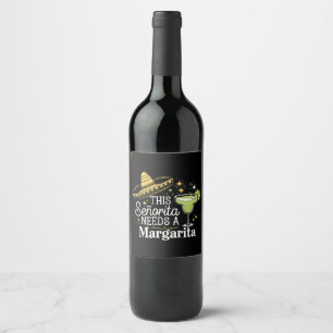 Rótulo De Garrafa De Cerveja Esta Senhorita Precisa de uma Margarita Cinco De M