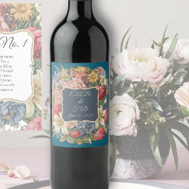 Rótulo De Garrafa De Cerveja Estilo de regência monograma da era Regencycore