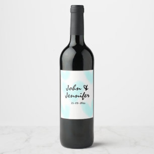 Rótulo De Garrafa De Cerveja estilo de texto minimalista simples branco casamen