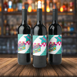 Rótulo De Garrafa De Cerveja Estilo de Vintage Estéreo 1991