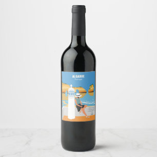 Rótulo De Garrafa De Cerveja Estilo de vintagem da viagem da menina de praia do