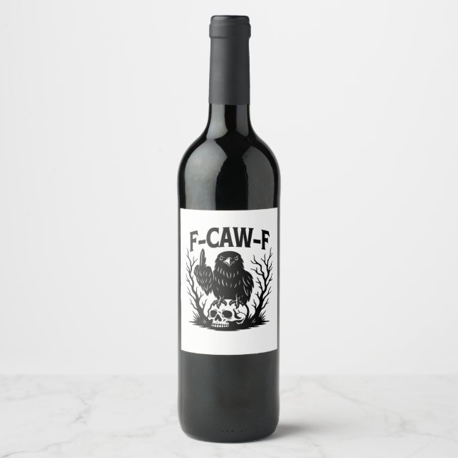 Rótulo De Garrafa De Cerveja Estilo essencial fixe e único F Caw F (Frente)
