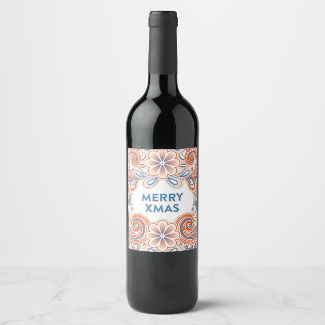Rótulo De Garrafa De Cerveja Estilo retrô Feliz Natal (Frente)