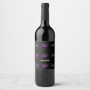 RÓTULO DE GARRAFA DE CERVEJA ESTILOSO MODERNO PERSONALIZÁVEL PRETO VERIFICADO C
