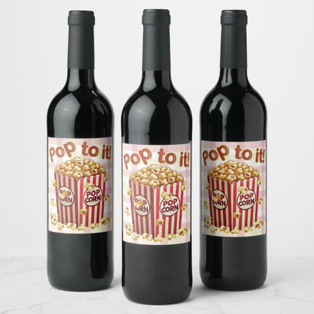 Rótulo De Garrafa De Cerveja Estique-se com Estilo - "Pop a ele!" (Garrafas)