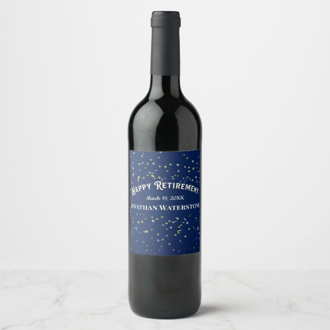Rótulo De Garrafa De Cerveja Estrela da Aposentadoria (Frente)
