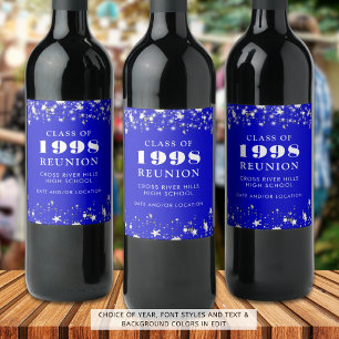 Rótulo De Garrafa De Cerveja Estrelas Azuis Resindicais de Classe Personalizada