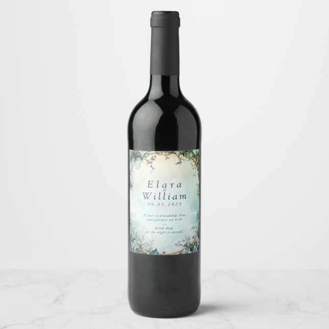 Rótulo De Garrafa De Cerveja Eternal Grace Elven Wedding (Frente)