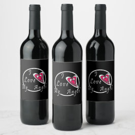 Rótulo De Garrafa De Cerveja Eu amo meu Angel