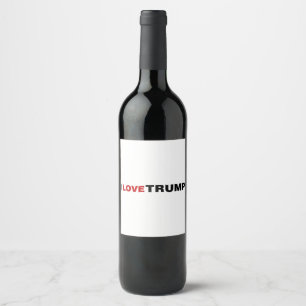 Rótulo De Garrafa De Cerveja Eu Amo Trump