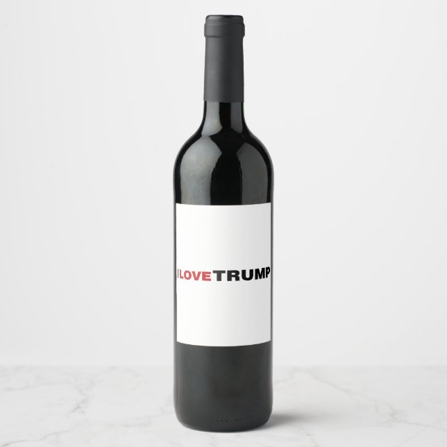 Rótulo De Garrafa De Cerveja Eu Amo Trump (Frente)