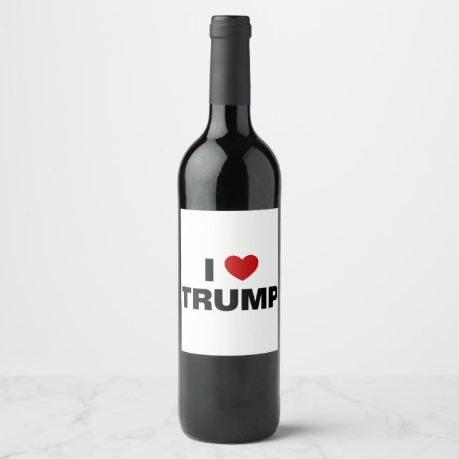 Rótulo De Garrafa De Cerveja Eu Amo Trump (Frente)