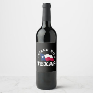 Rótulo De Garrafa De Cerveja Eu Apoio o Texas