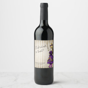 Rótulo De Garrafa De Cerveja Eu beberei para aquela Alice no casamento das mara