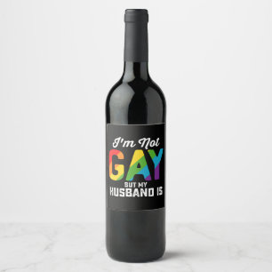 Rótulo De Garrafa De Cerveja Eu não sou Gay, mas meu marido é engraçado orgulho
