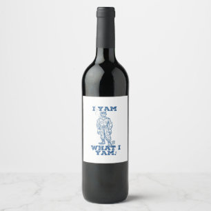 Rótulo De Garrafa De Cerveja Eu Sou O Que Eu Sou. Design de desenho