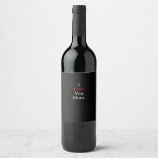 Rótulo De Garrafa De Cerveja Eu Te Amo Mais Design Minimalista