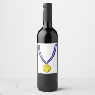 Rótulo De Garrafa De Cerveja Eu Tentei Medalha