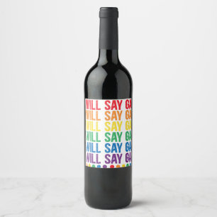 Rótulo De Garrafa De Cerveja Eu vou dizer Gay Design para um Diga Amor Orgulhos