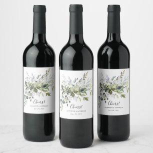Rótulo De Garrafa De Cerveja Eucalyptus Wedding Favorece Rótulo De Vinho