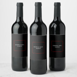 Rótulo De Garrafa De Cerveja Evento Simples Las Vegas Preto Branco Vermelho