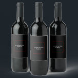 Rótulo De Garrafa De Cerveja Evento Vermelho Negro de Las Vegas Simples<br><div class="desc">Etiquetas simples de vinho preto, vermelho e branco personalizadas que podem ser usadas com qualquer evento moderno! A fonte e as cores da nossa design correspondem ao "Estamos nos casando". A suíte de Convite de Casamento de Las Vegas. Personalize com seus nomes e cores clicando no botão "Editar Design" à...</div>