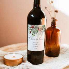 Rótulo De Garrafa De Cerveja Evergreen Winter elegante Cheers to Love