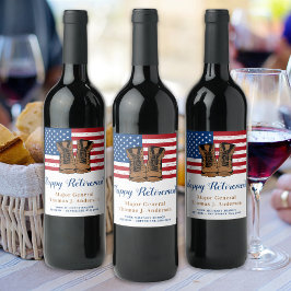 Rótulo De Garrafa De Cerveja Exército Militar - Partido Americano de Bandeiras