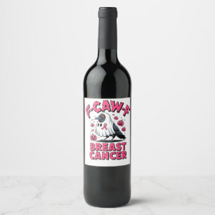 Rótulo De Garrafa De Cerveja F-Caw-F Cancer Da Mama Cromo De Cancer Da Mama Eng