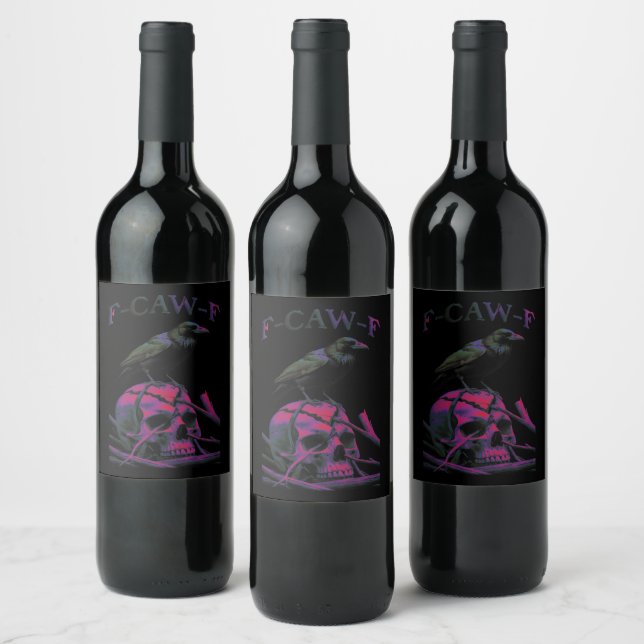 Rótulo De Garrafa De Cerveja F-Caw-F Pássaro Negro Engraçado (Garrafas)