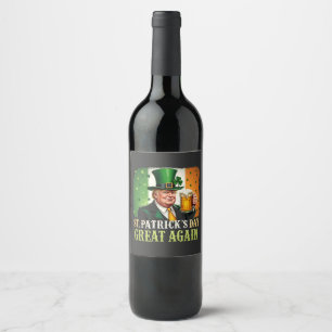 Rótulo De Garrafa De Cerveja Faça Rua. O Excelente de Patrick novamente Trump I