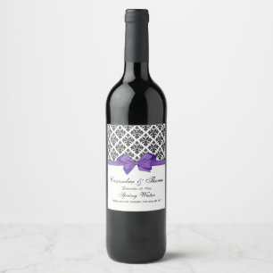 Rótulo De Garrafa De Cerveja Faça-Você-Mesmo BG Vintage Preto Branco Damasco Li