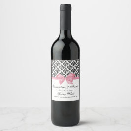 Rótulo De Garrafa De Cerveja Faça-Você-Mesmo BG Vintage Preto Branco Damasco Ro