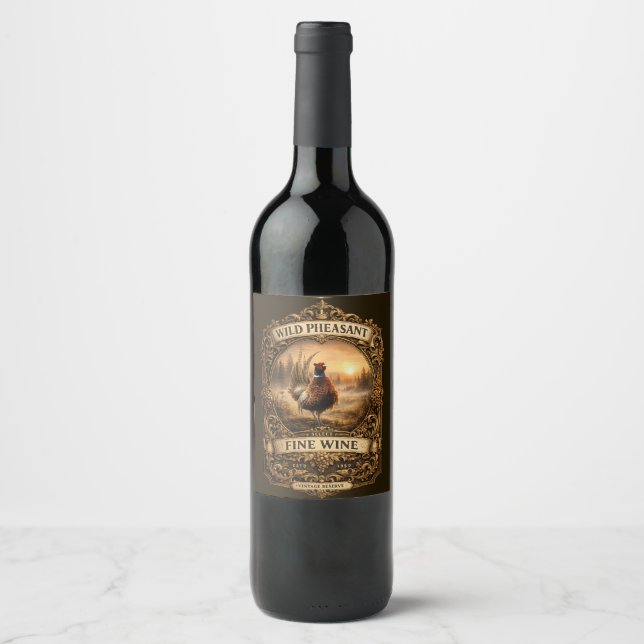 Rótulo De Garrafa De Cerveja Faisão  (Frente)