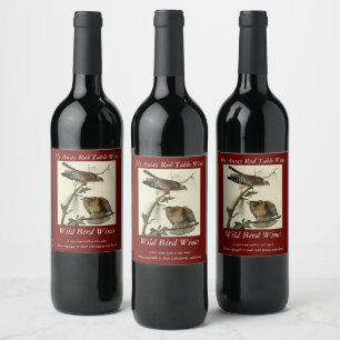 Rótulo De Garrafa De Cerveja Falcão de ombros vermelhos - Aves da América de Au