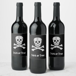 Rótulo De Garrafa De Cerveja Fale como um Dia Pirata e Halloween