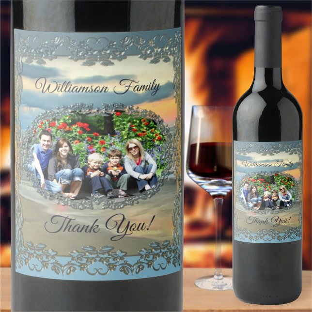 Rótulo De Garrafa De Cerveja Família Obrigado Ocean Sunset 0735 (Criador carregado)