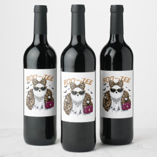 Rótulo De Garrafa De Cerveja Fantasma Leopardo Coquete Boo-JEE Halloween