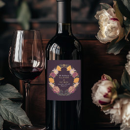 Rótulo De Garrafa De Cerveja Fantasy Encantado Casamento Floral Garden