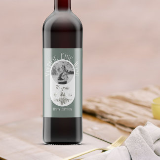 Rótulo De Garrafa De Cerveja Faux Vintage Personalizável de Aniversário da 70