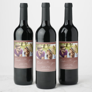 Rótulo De Garrafa De Cerveja Favor de agradecimento de foto de casamento em rus