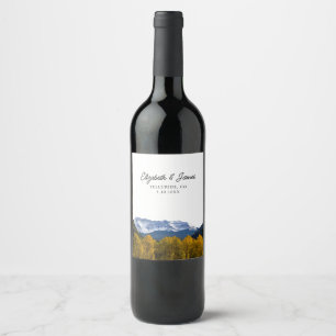 Rótulo De Garrafa De Cerveja Favor de Casamento de Telluride