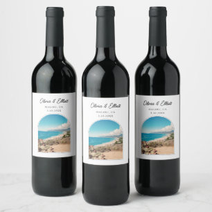 Rótulo De Garrafa De Cerveja Favor de Casamento Malibu Personalizado