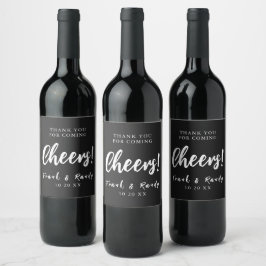 Rótulo De Garrafa De Cerveja Felicidades! Casamento Negra de Matte Simples Mode