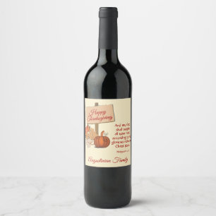 Rótulo De Garrafa De Cerveja FELIZ AGRADECIMENTO AOS Philippians 4:19 Escritura