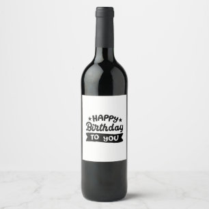 Rótulo De Garrafa De Cerveja Feliz aniversário para você Parabéns para você