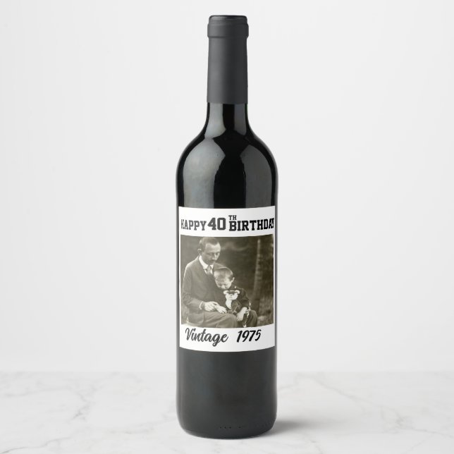 Rótulo De Garrafa De Cerveja Feliz Aniversário (Rótulo do Vinho) (Frente)